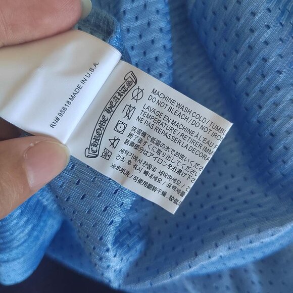 Chrome Hearts Stadium Mesh Warm Up Jersey Baby Blue - Picture 3 of 11